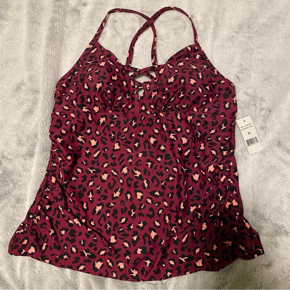 New Leopard Swimsuit Top Dip
